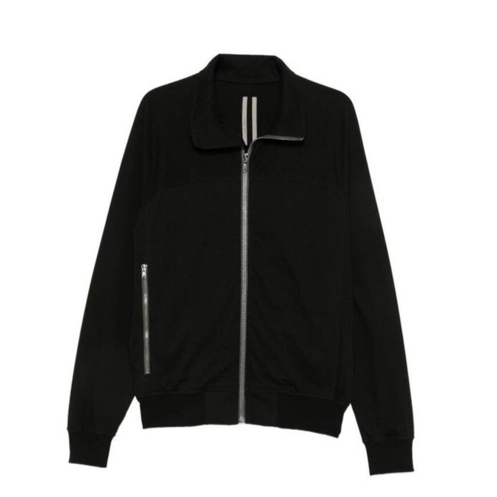 Rick Owens Jacket Size Large Tecuatl Full Zip Track Jacket Black Zipped Pockets